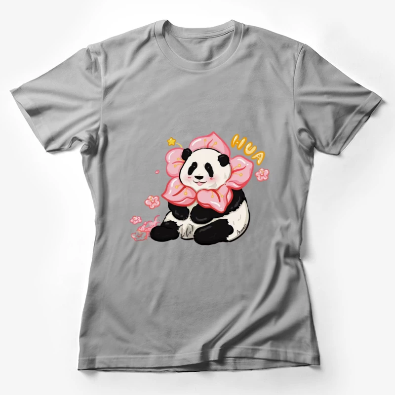 Panda mit Blumenkrone Damen T-Shirt