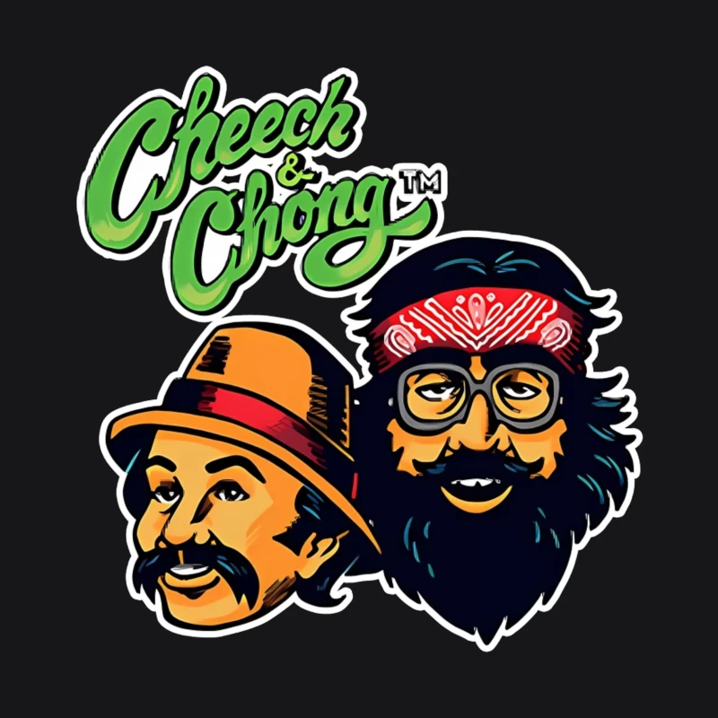 Cheech & Chong Retro Cartoon Logo Design Male Pullover Hoodie