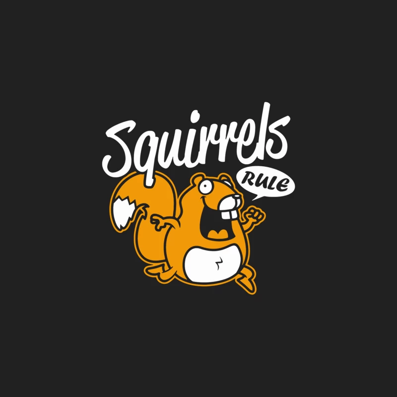 Orange Squirrel Cartoon Mascot Running Bucket Hat