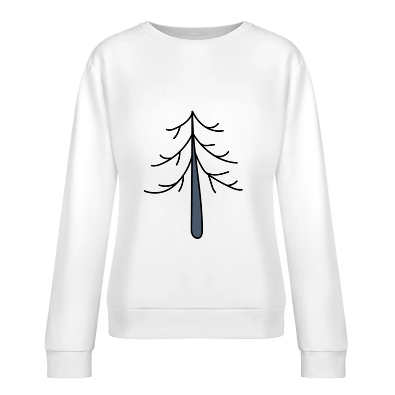 Silhouette d'un arbre minimaliste Femme Sweat-shirt à enfiler