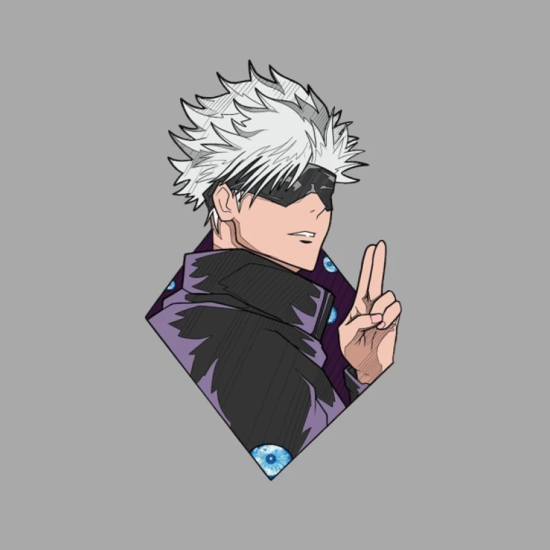 Animecharakter mit weißen Haaren Herren Pullover Hoodie