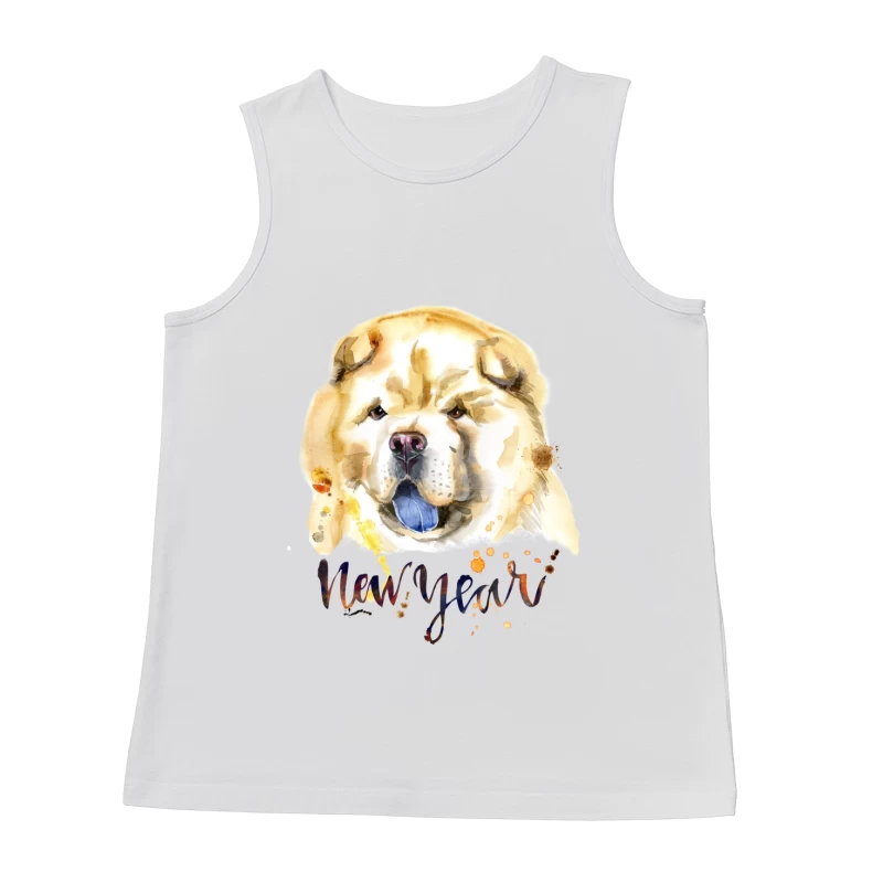 Portrait de Chien pour le Nouvel An Homme Débardeur