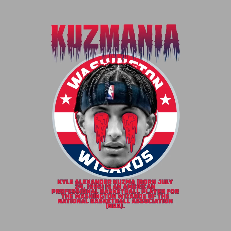 Kuzmania - Kyle Kuzma Artwork Male Pullover Hoodie