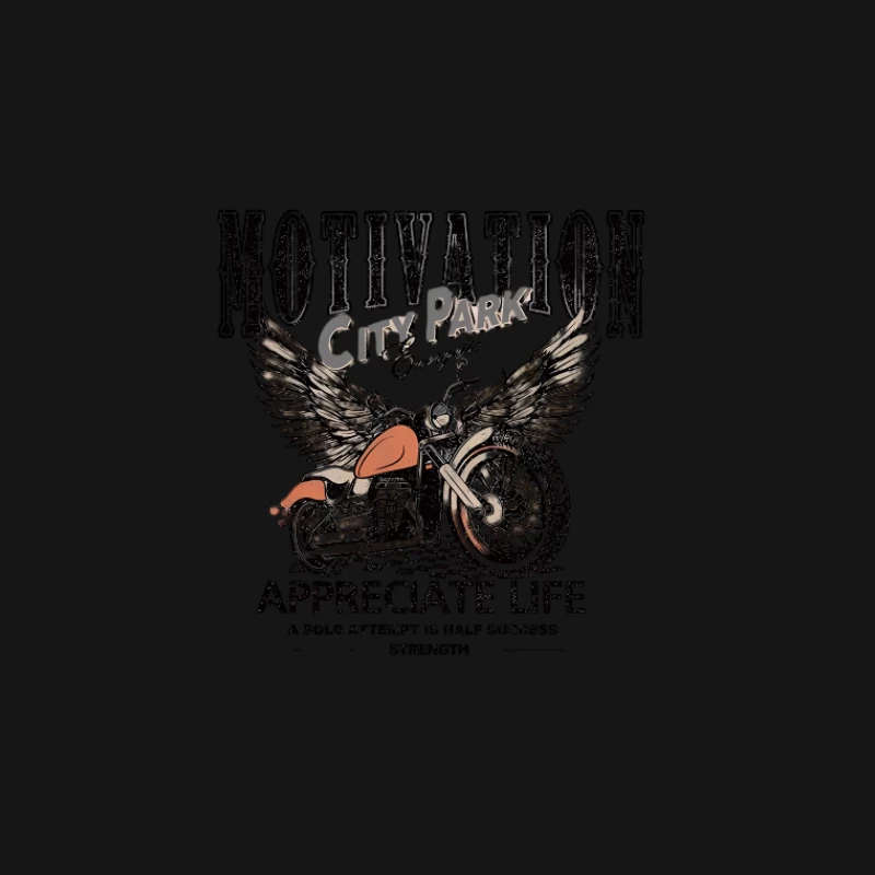 Motorrad mit Flügeln - Motivation und Freiheit Herren T-Shirt