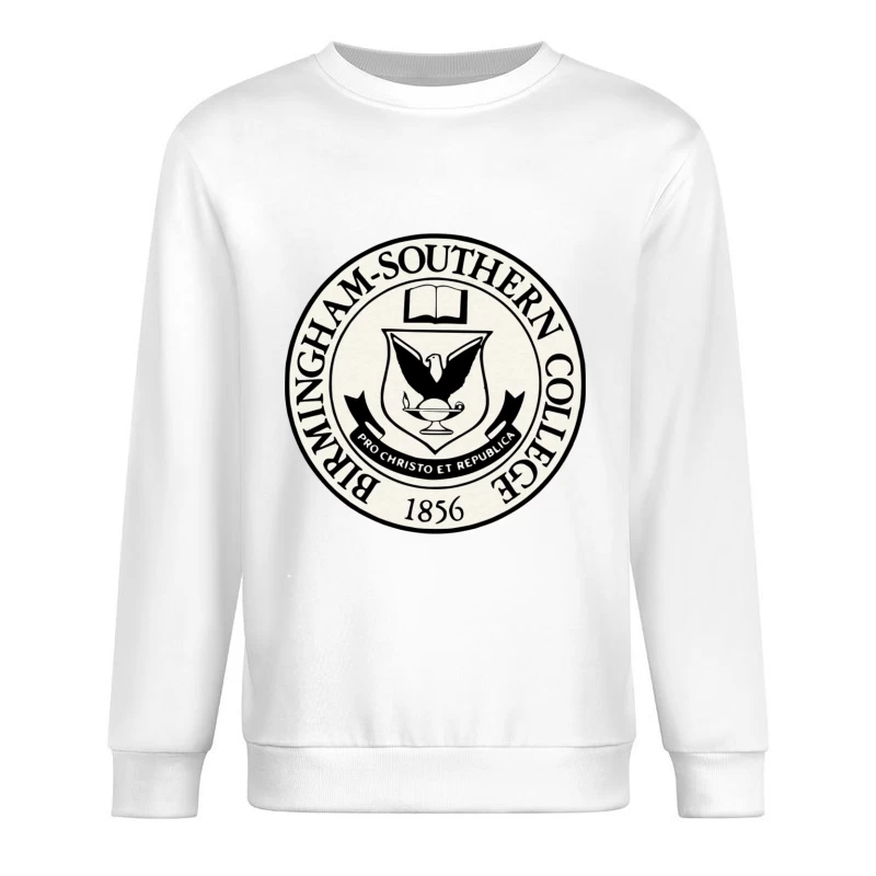 Official Seal of Birmingham-Southern College Founded 1856 Male Pullover Sweatshirt