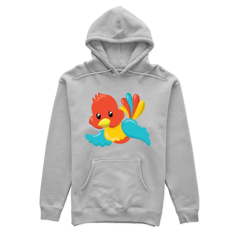 Oiseau dessin animé coloré Femme Sweat à capuche