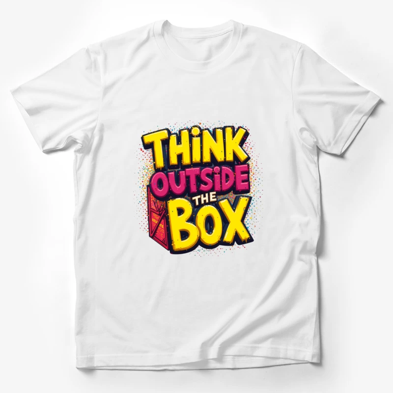 Think Outside the Box Design Male T-Shirt