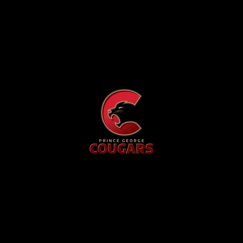 Prince George Cougars Hockey Team Logo Design Coffee Mug