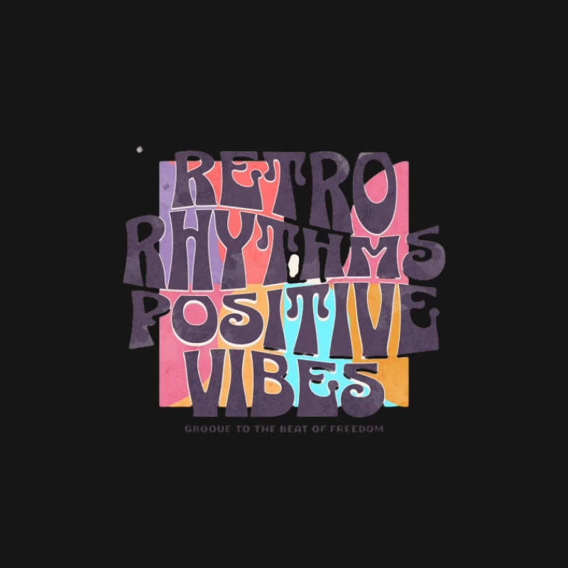 Retro Rhythmen und Positive Vibes Herren T-Shirt