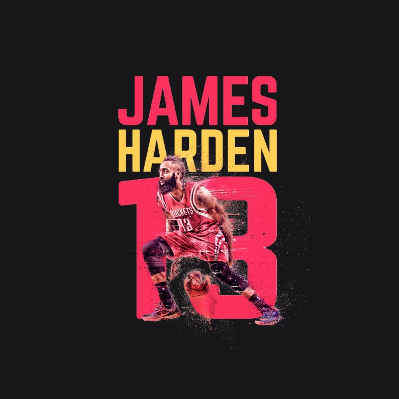 Basketballspieler James Harden Portrait Herren Pullover Hoodie