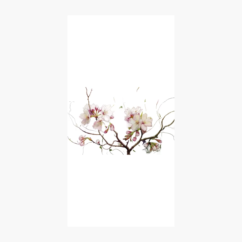 Delicate Cherry Blossoms Blooming on Spring Branch iPhone Case