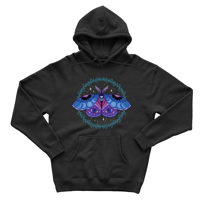 Celestial Moth – Mystical Nocturnal Elegance Male Pullover Hoodie