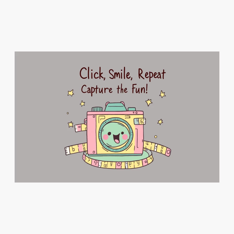 Cute Cartoon Camera: Click, Smile, and Capture the Fun Travel Mug