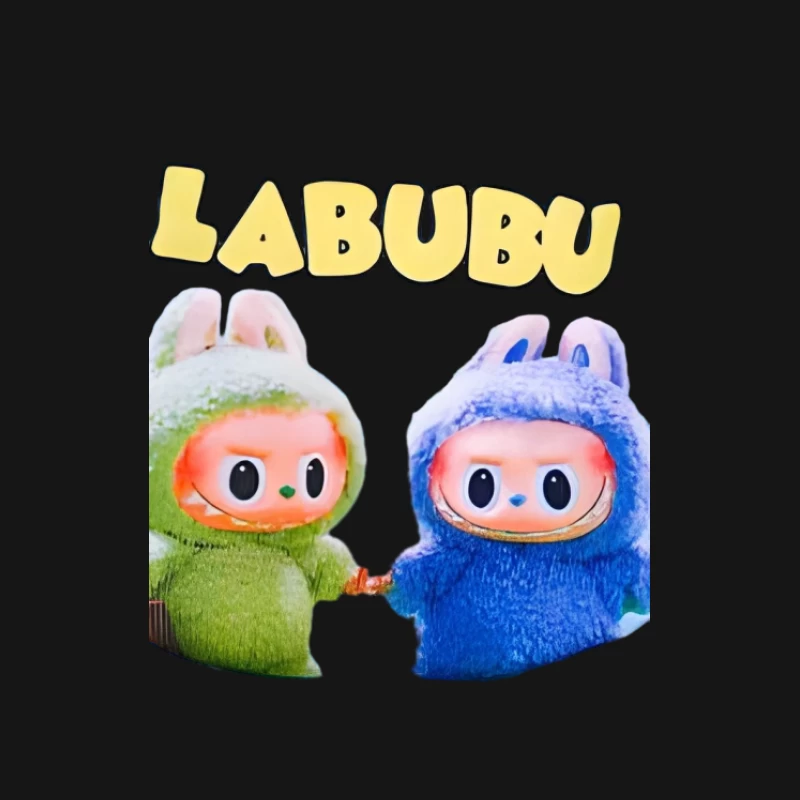 Labubu Figuren in Kostümen Herren Langarm T-Shirt