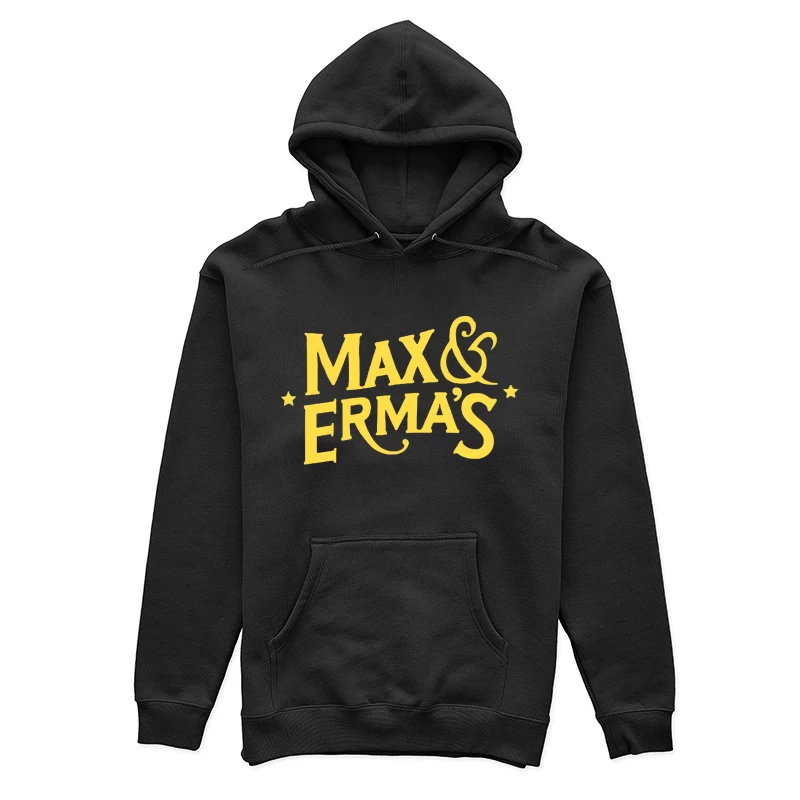 Max & Erma's Yellow Typography Logo Design Female Pullover Hoodie