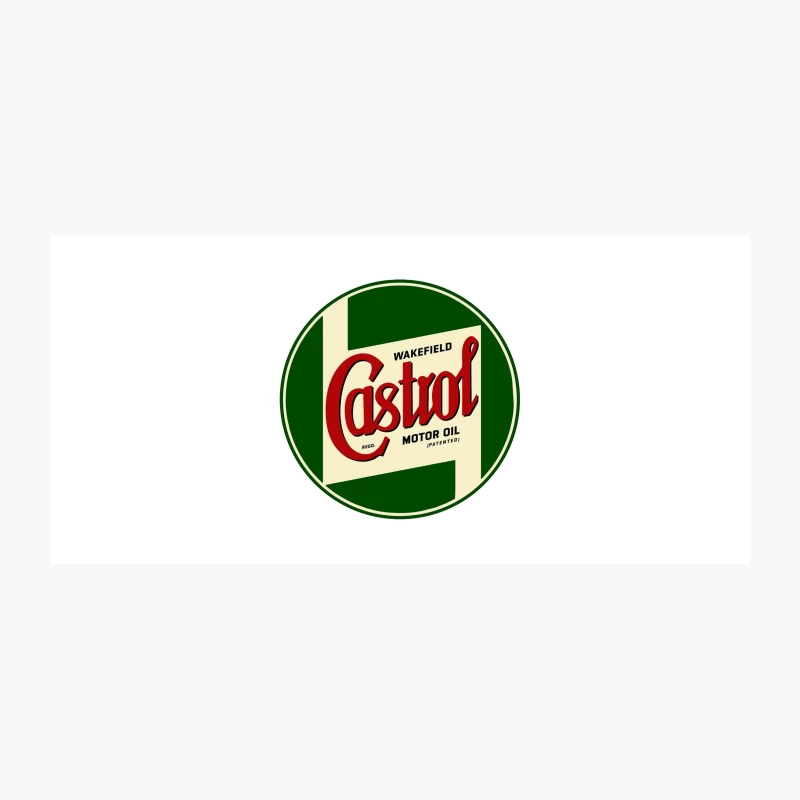 Vintage Castrol Motor Oil Circular Logo: Retro Automotive Branding Coffee Mug