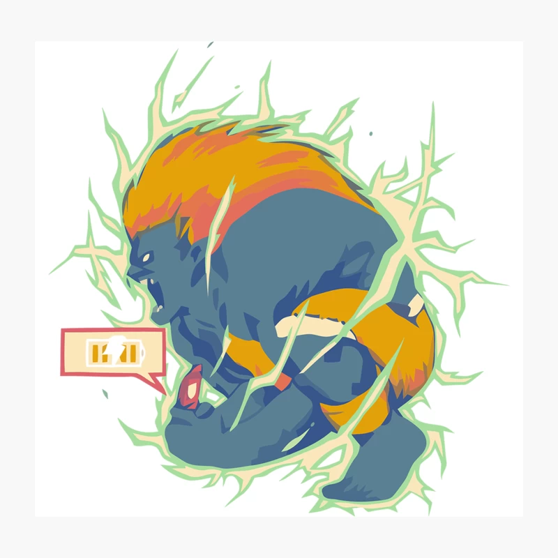 Fiery Typhlosion: Iconic Pokemon Character Illustration Throw Pillow