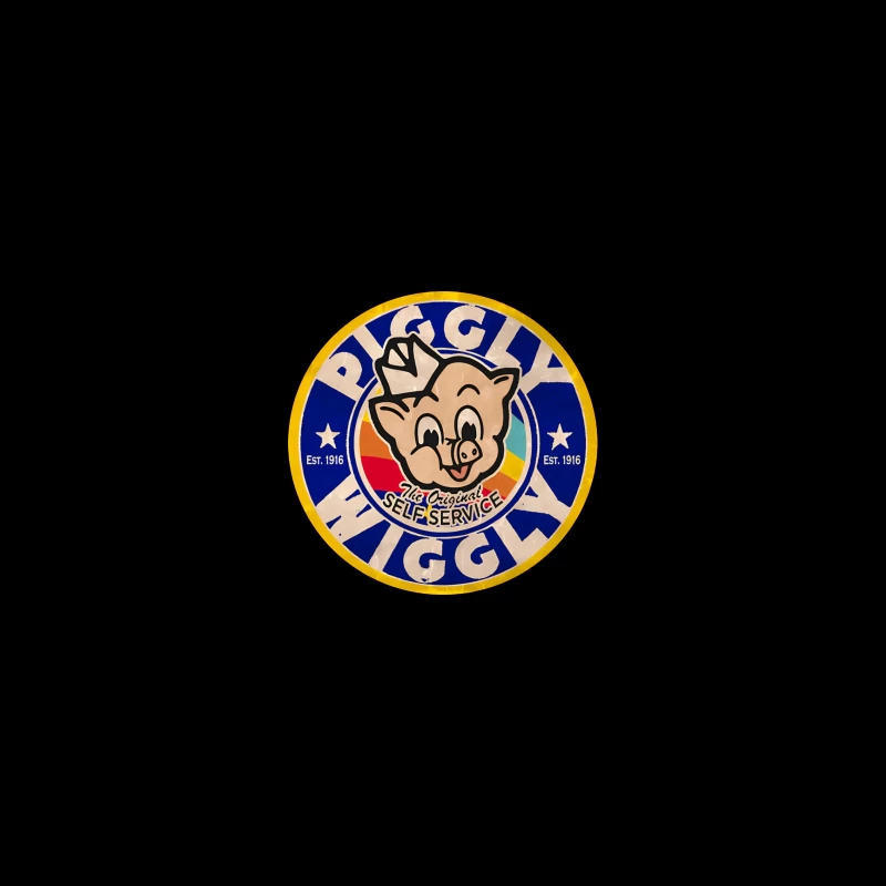 Vintage Piggly Wiggly Supermarket Logo - The Original Self Service Store Since 1916 iPhone Case