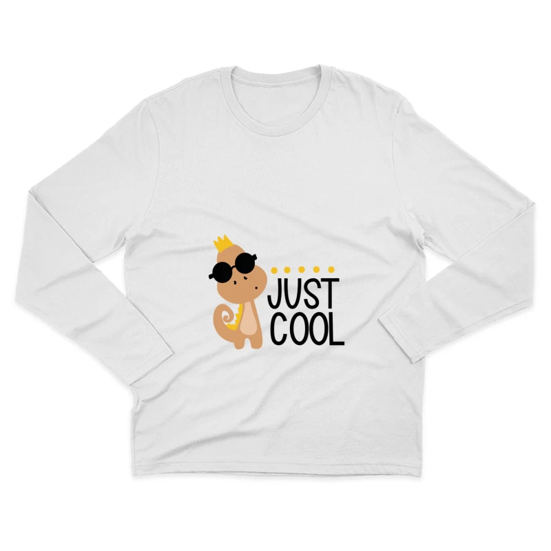 Petit dinosaure cool avec lunettes de soleil Homme Manches Longues T-Shirt