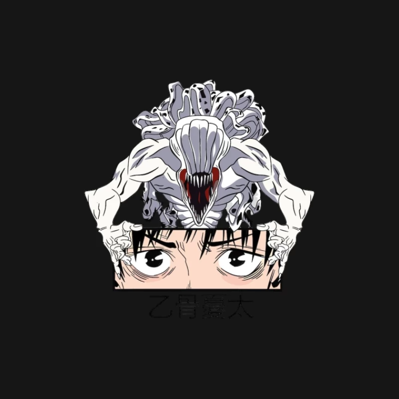 Anime Charakter mit Dämonen Herren T-Shirt