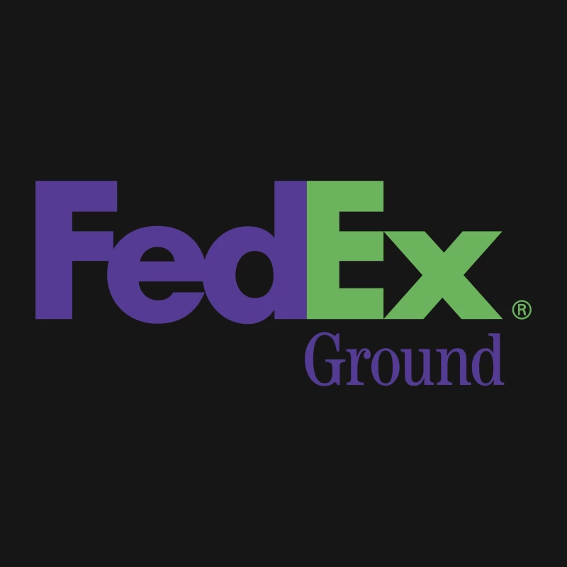 FedEx Ground Corporate Logo - Purple and Green Shipping Company Design Desk Mat