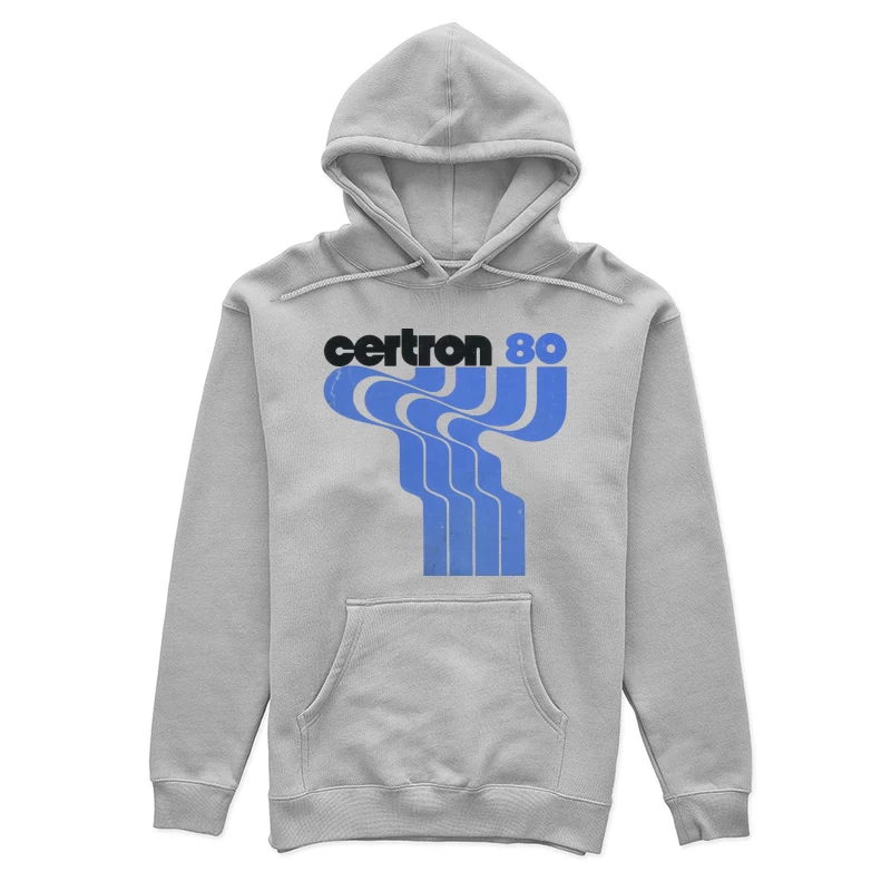 Vintage Certron 80 Blue Wave Logo Design Female Pullover Hoodie