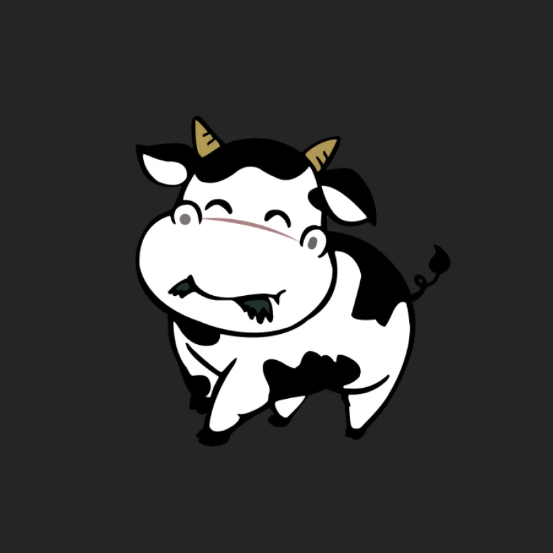 Vache mignonne souriante avec des taches Homme Sweat-shirt à enfiler