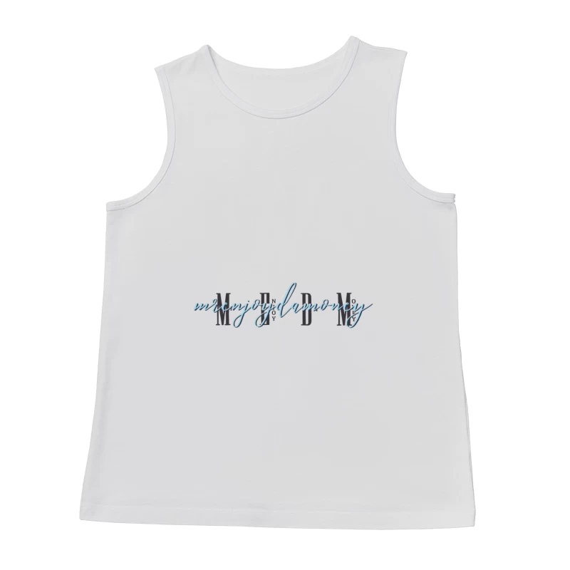 Moderner Schriftzug in Hellblau Herren Tanktops