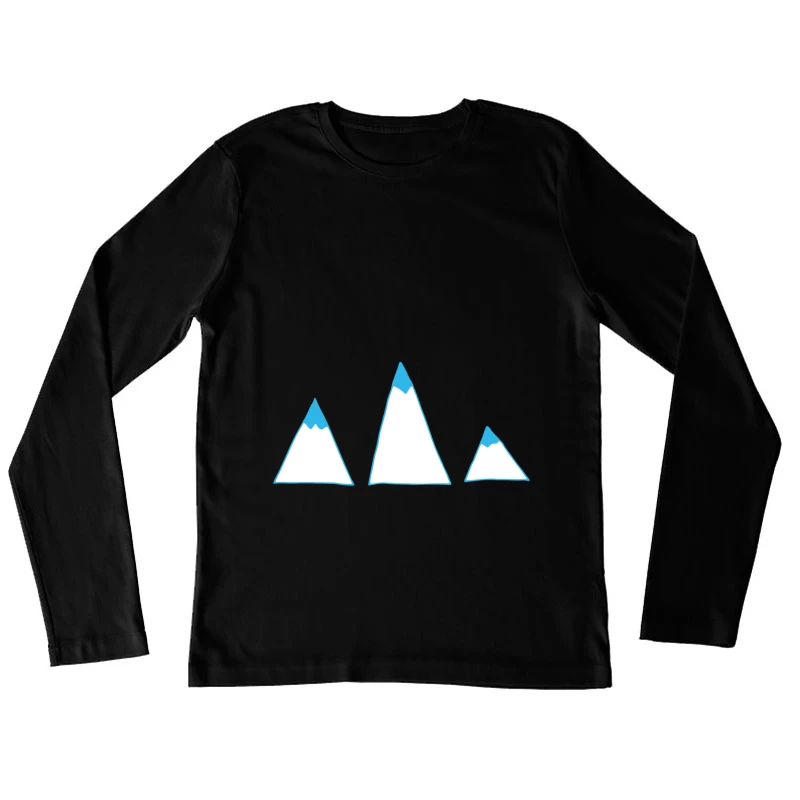 Illustration de montagnes avec sommets enneigés Femme Manches Longues T-Shirt