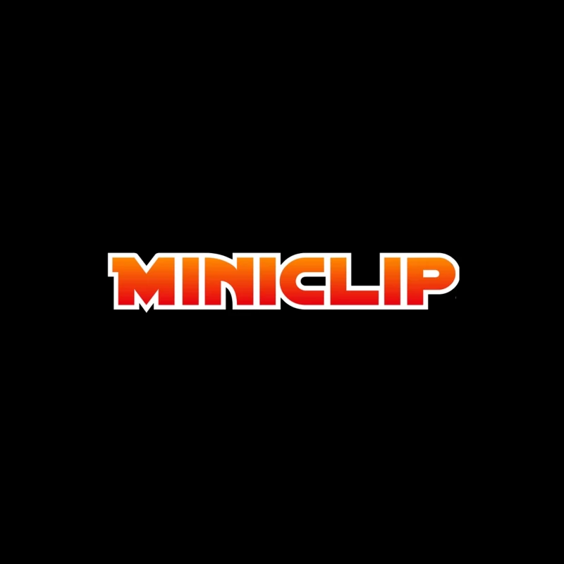 Miniclip Gaming Company Logo in Orange and Red Gradient Typography Throw Pillow