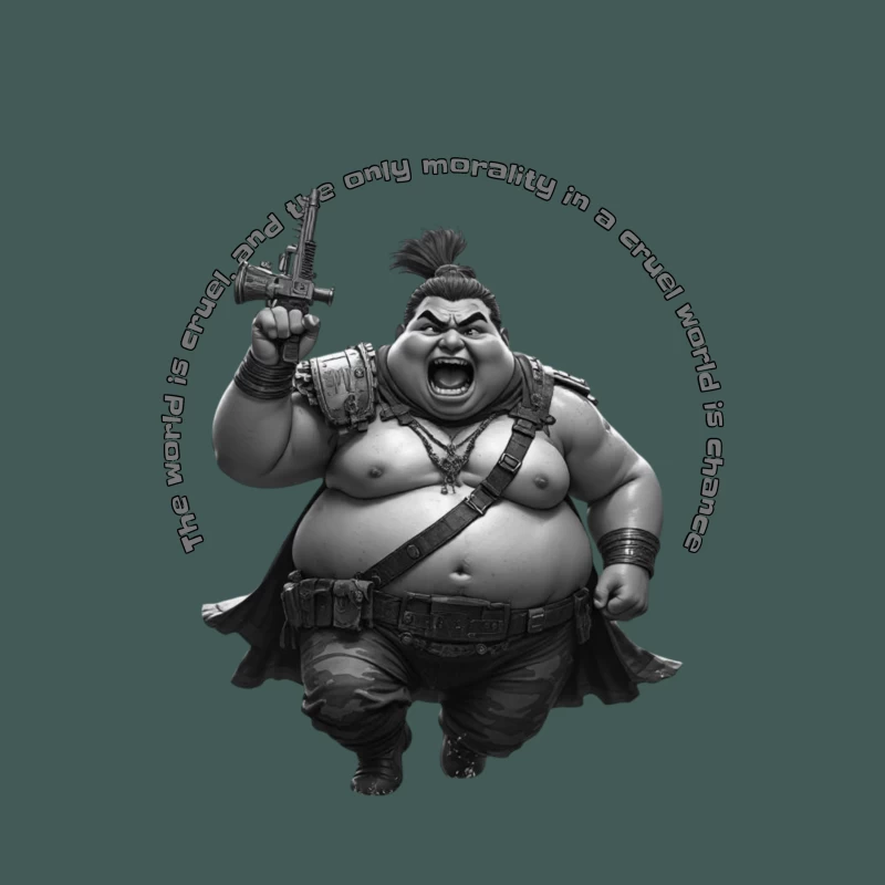 Warrior 3d toon Throw Pillow