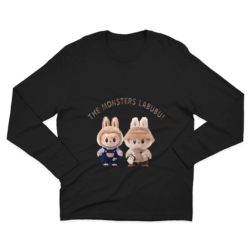 Die Monster Labubu Kuscheltiere Herren Langarm T-Shirt
