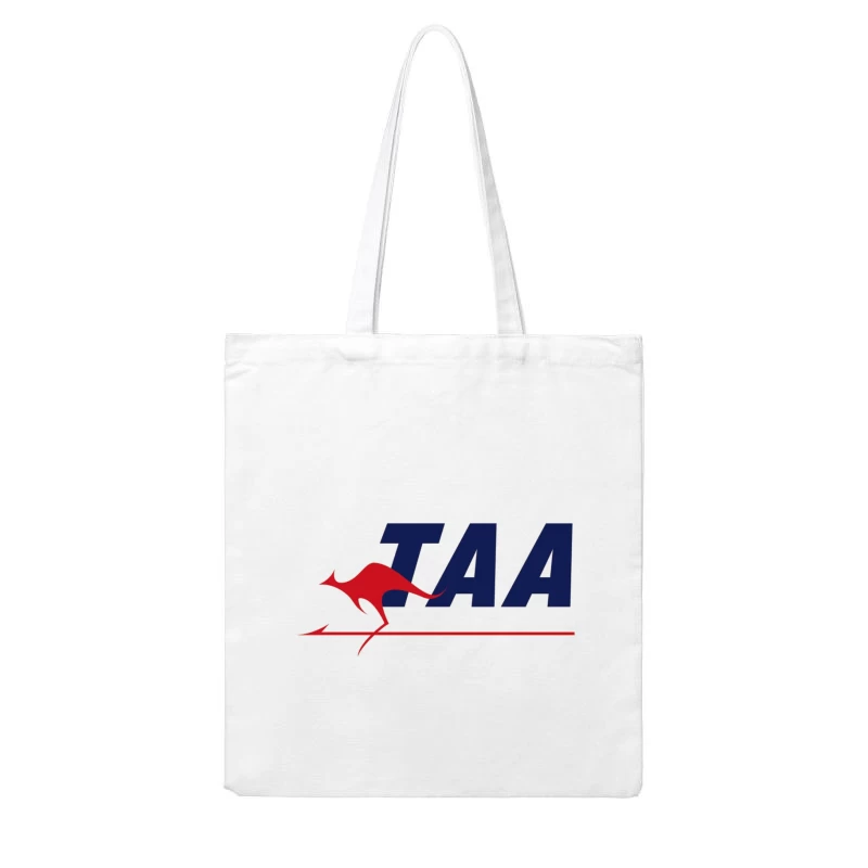 TAA (Trans Australia Airlines) Vintage Logo with Red Kangaroo Cotton Tote Bag