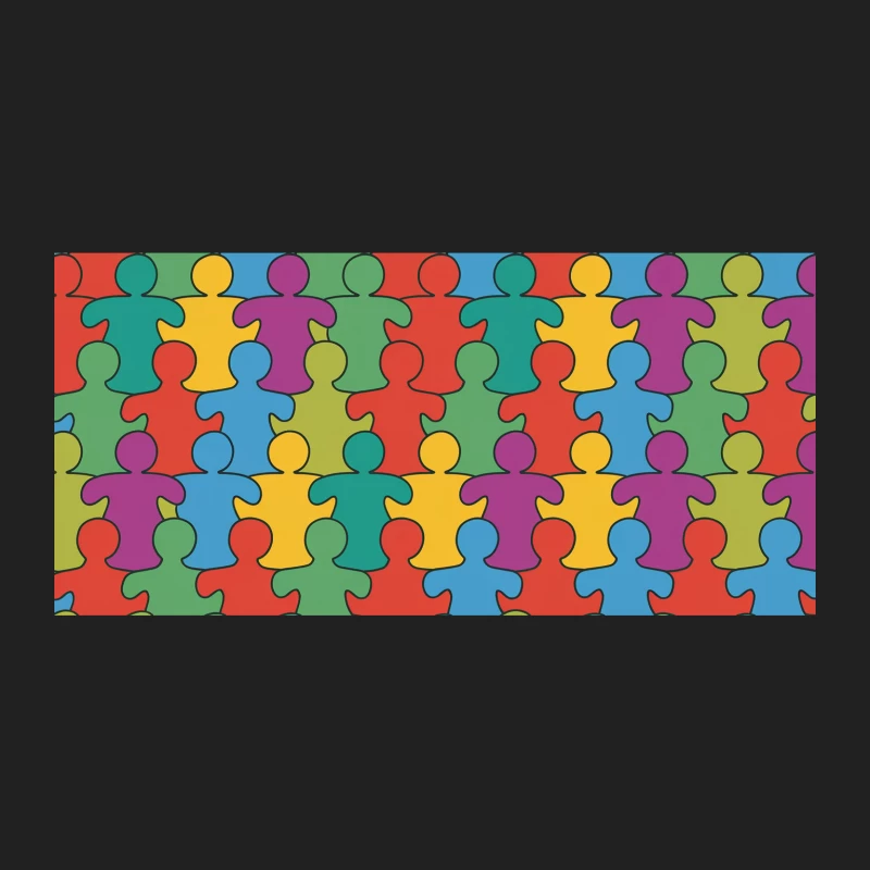 Colorful Puzzle Pattern: A Symbol of Diversity and Unity Bucket Hat