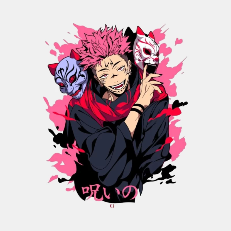Anime-Charakter mit Masken Herren Tanktops
