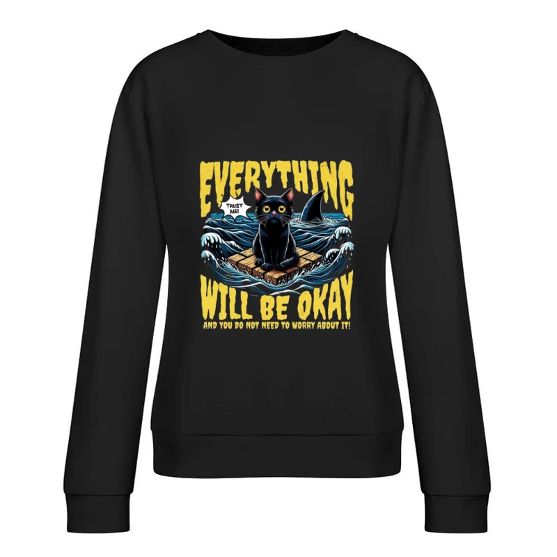 Katzenabenteuer auf dem Meer Damen Pullover Sweatshirt