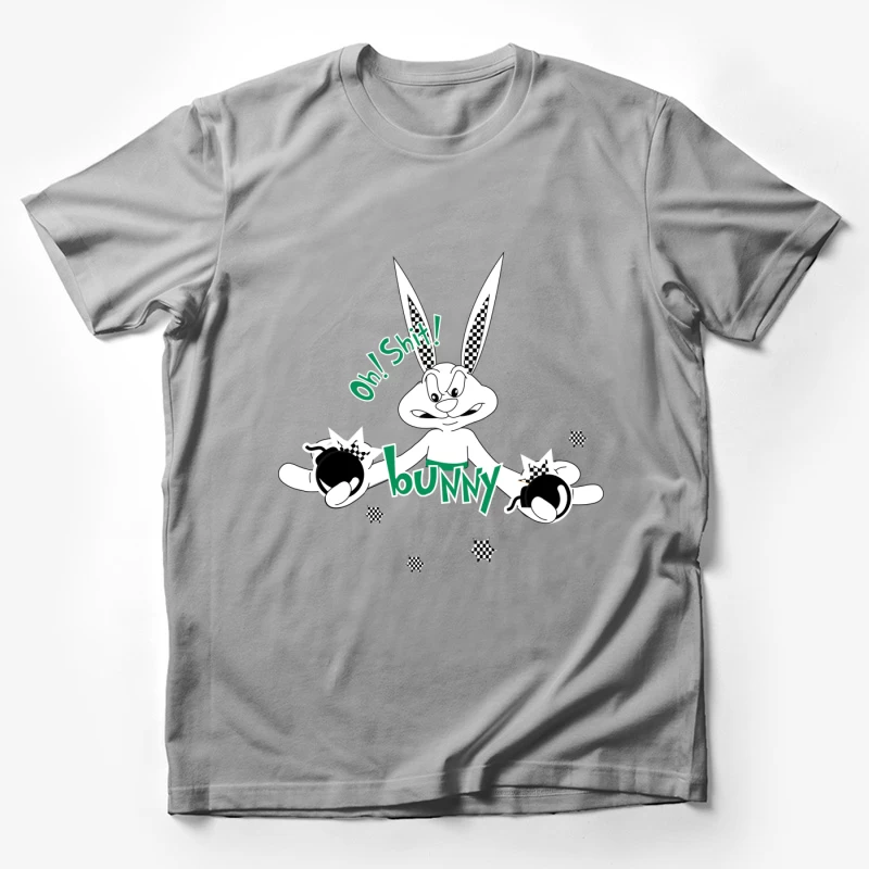 Comic-Hase mit Bomben Herren T-Shirt