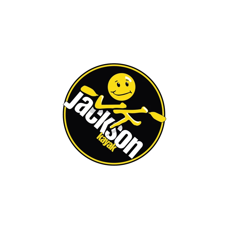 Jackson Kayak Sports Logo with Yellow Smiley Design Travel Mug