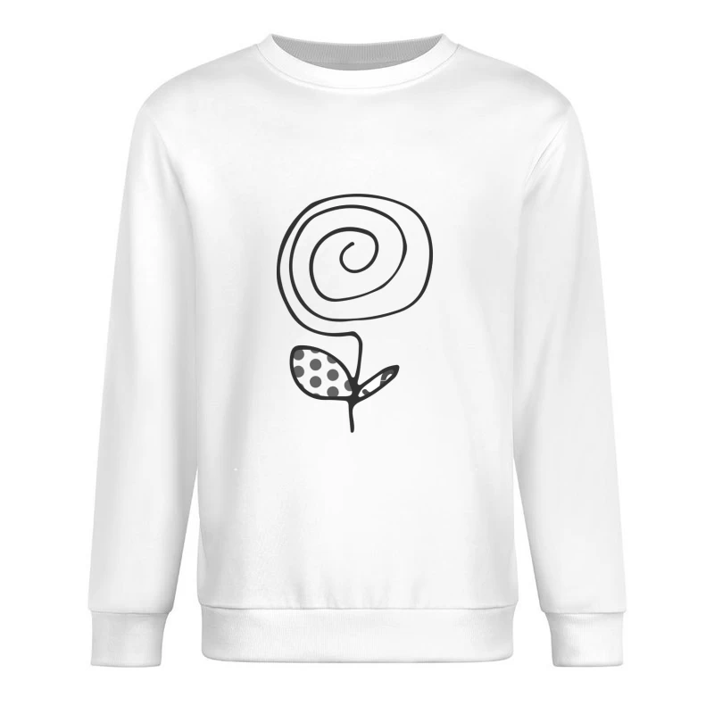 Fleur abstraite spirale Homme Sweat-shirt à enfiler