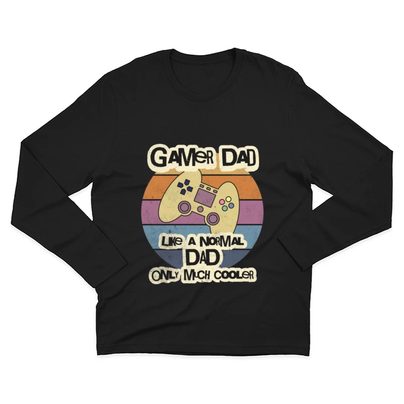 Design de Papa Gamer Homme Manches Longues T-Shirt