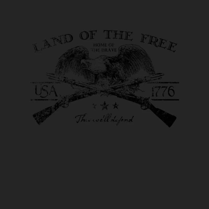 Land of the Free, distressed Female Pullover Sweatshirt