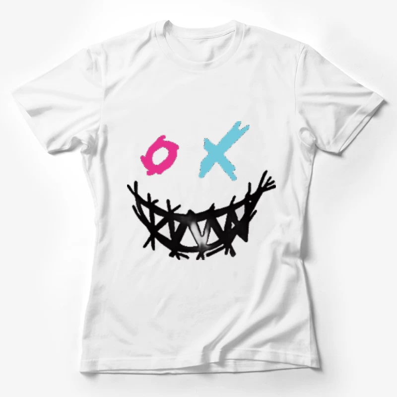 Abstraktes Gesicht mit bunten Elementen Damen T-Shirt