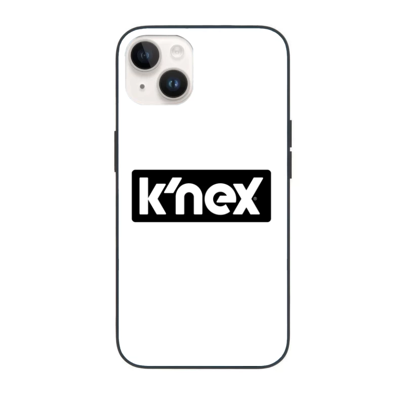 K'NEX Construction Toys Brand Logo in Black and White iPhone Case