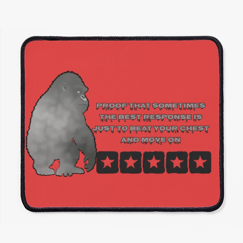 Gorilla Strength and Motivation Illustration Mouse Pad