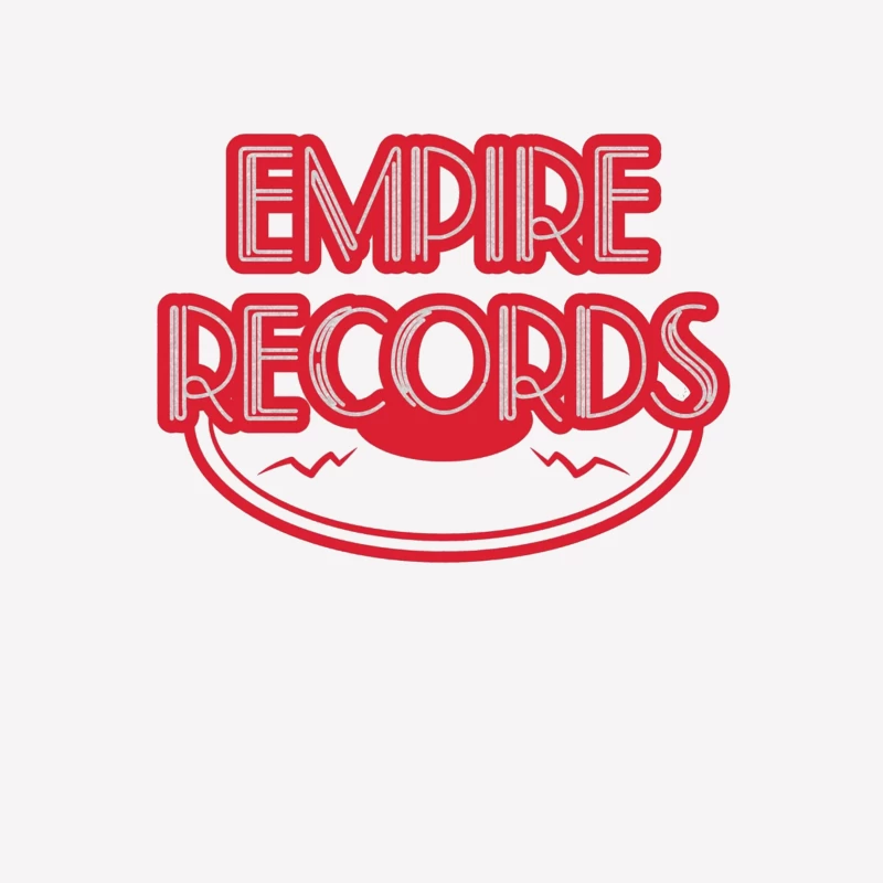 Vintage Empire Records Red Logo Design Male T-Shirt