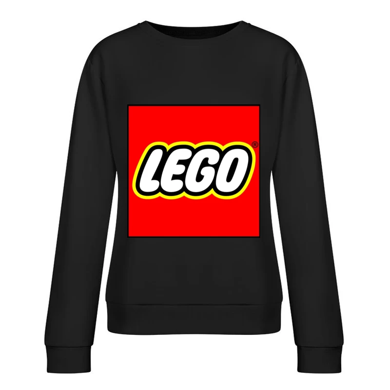 Classic LEGO Logo with Red Background and Yellow Border Female Pullover Sweatshirt