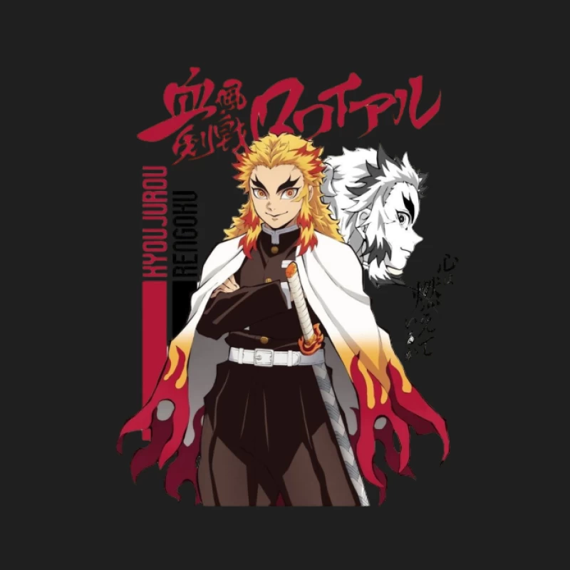 Anime Krieger mit Flammenschwert Herren Tanktops