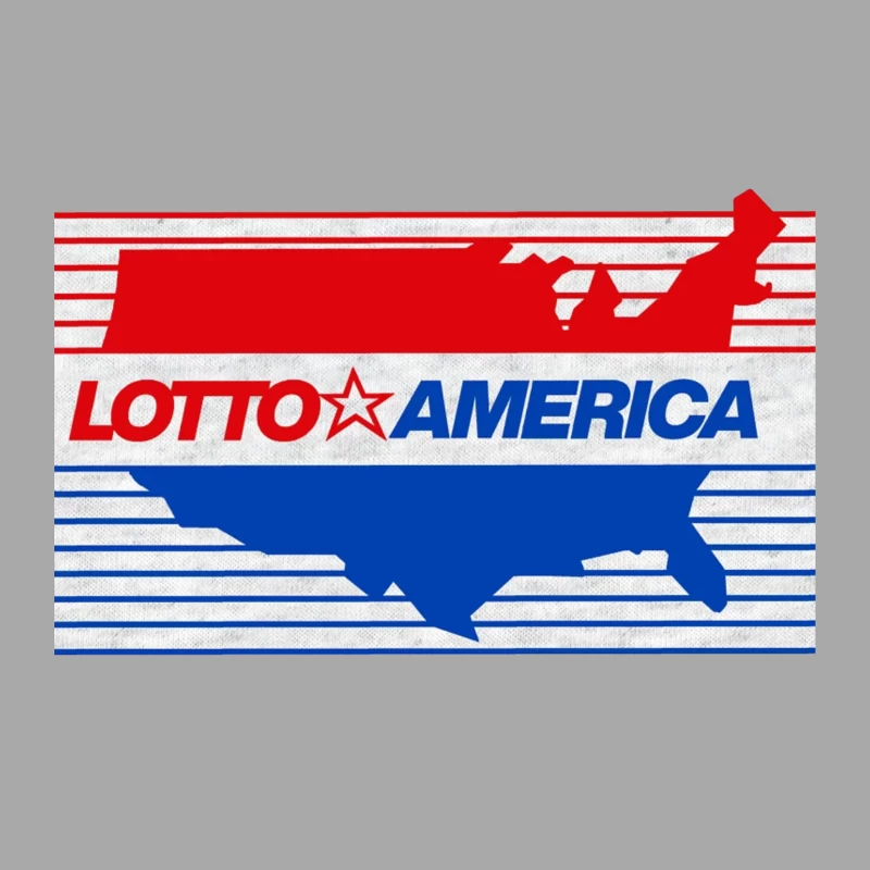 Lotto America Patriotic Logo Design with USA Map Male Pullover Hoodie