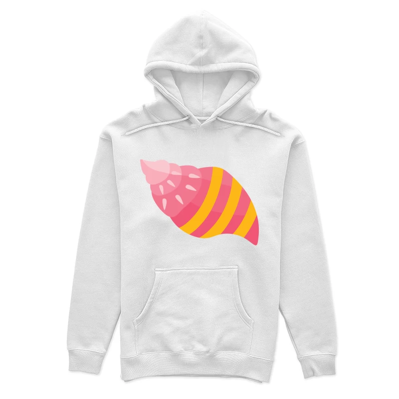 Coquillage tropical rose et jaune Femme Sweat à capuche