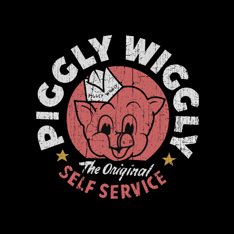 Vintage Pig Self Service Restaurant Logo Design Mouse Pad